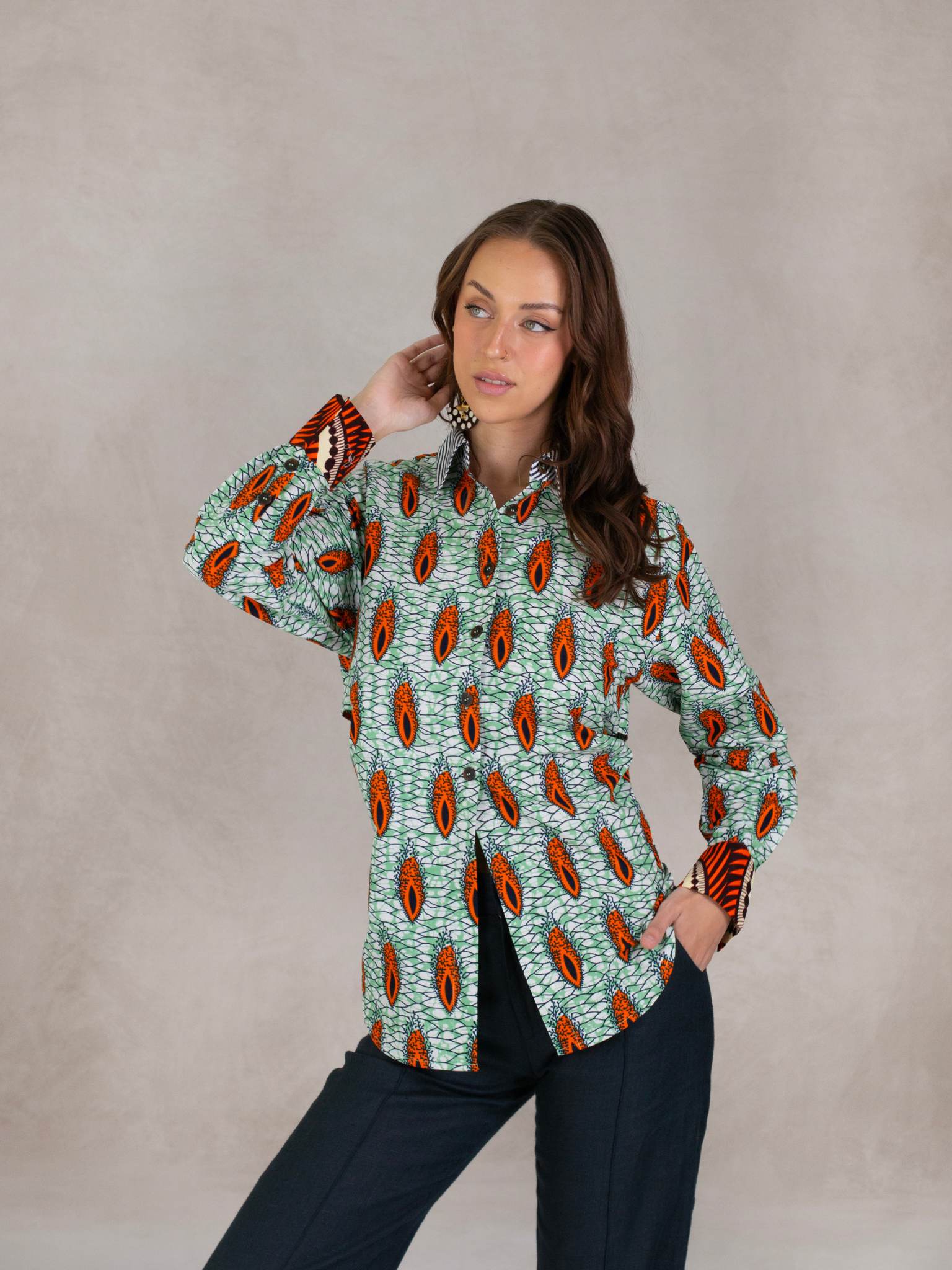 Zuri Mixed Print Shirt