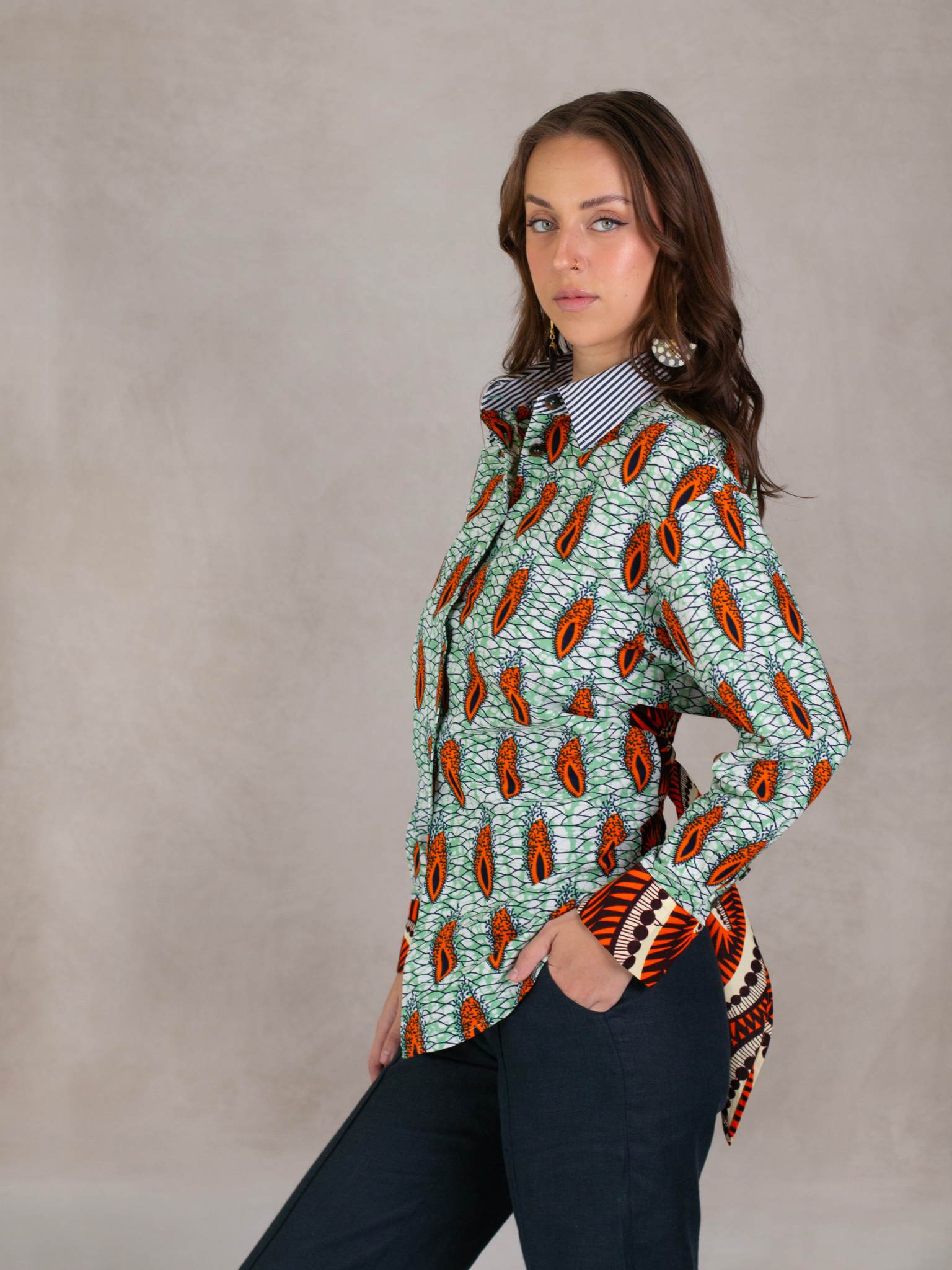 Zuri Mixed Print Shirt