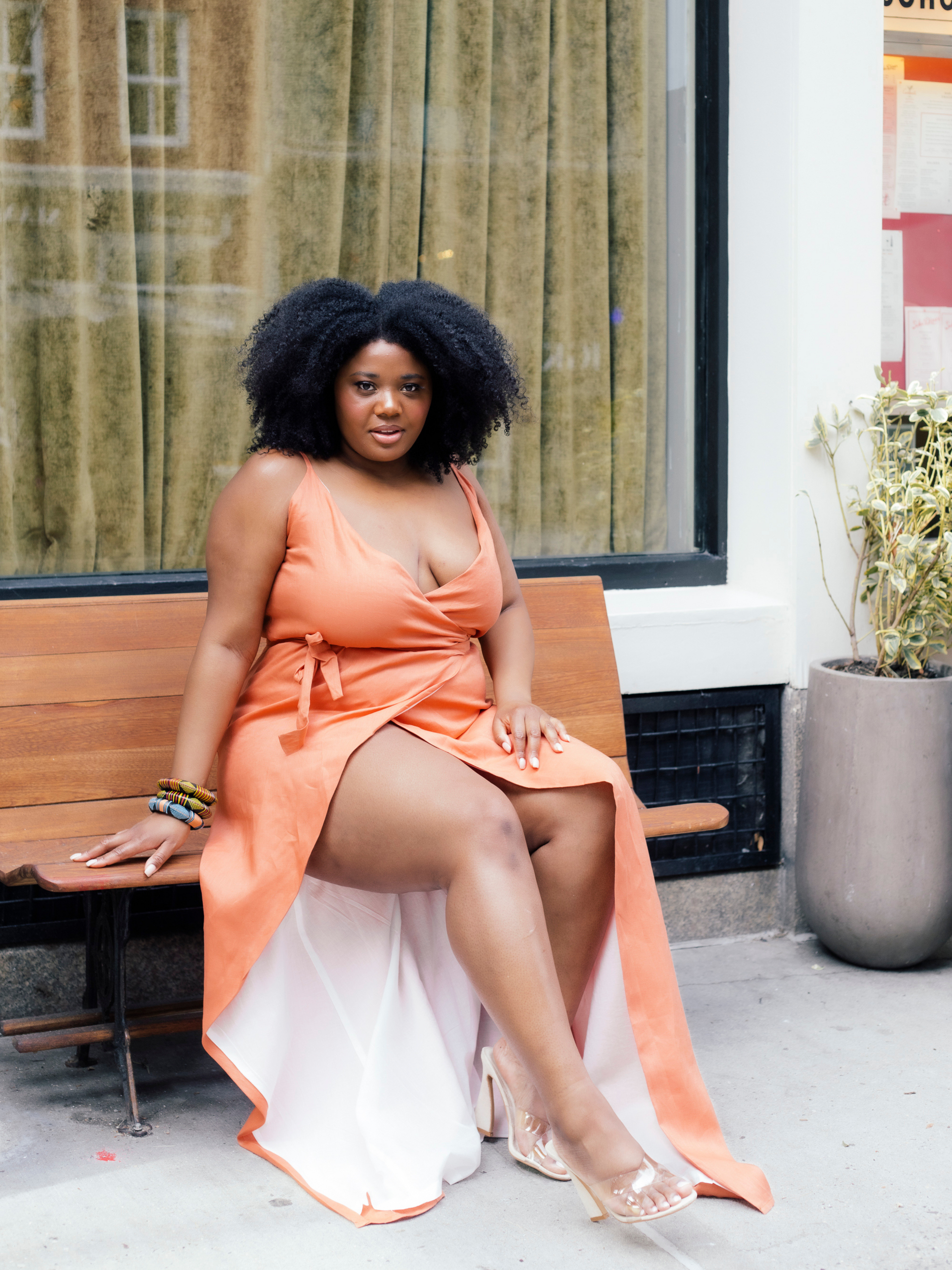 Coco Point Wrap Dress in Marmalade