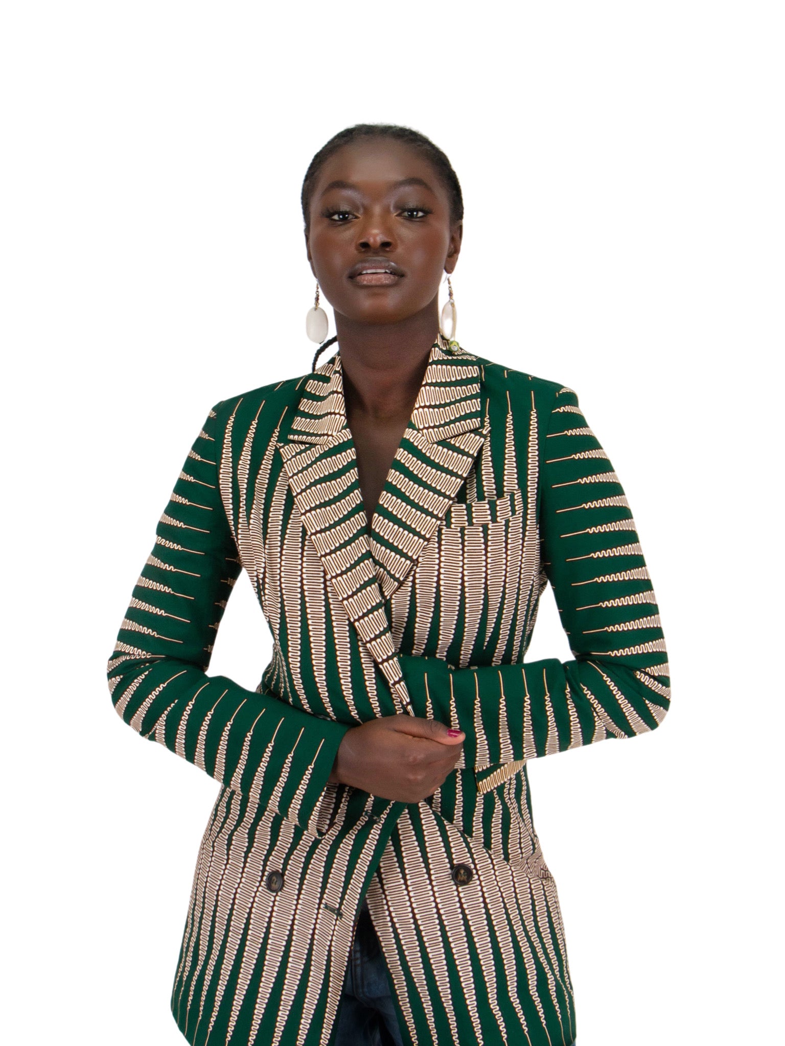 Women’s African Print longline Blazer