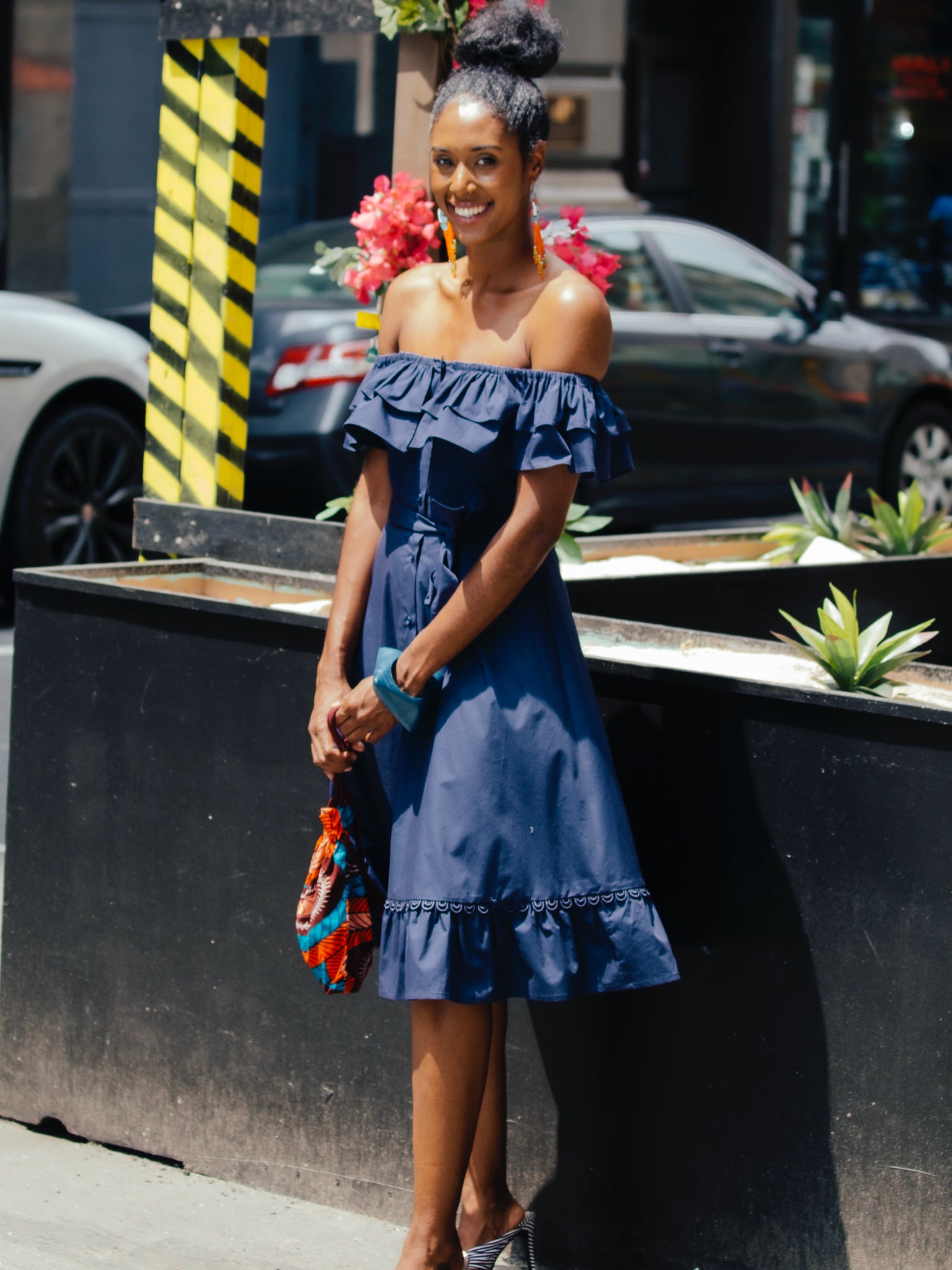 Isabel Navy Dress
