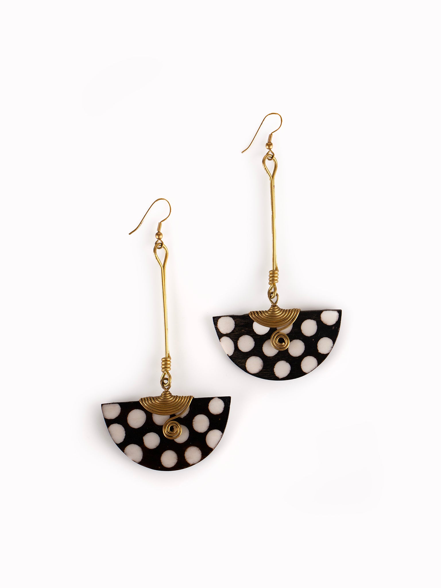 Dotted Horizon Fan Earrings
