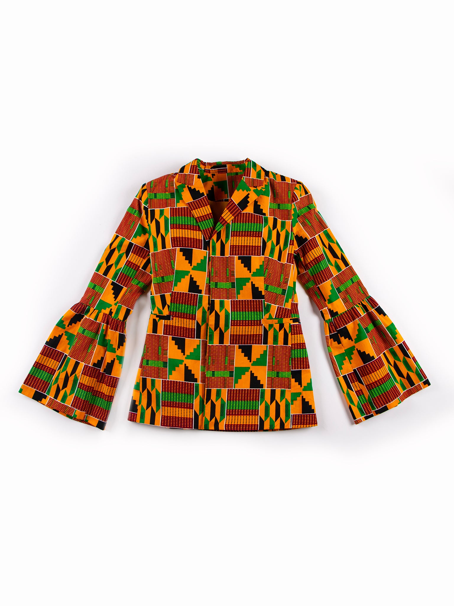 Kente Bell Sleeve Blazer