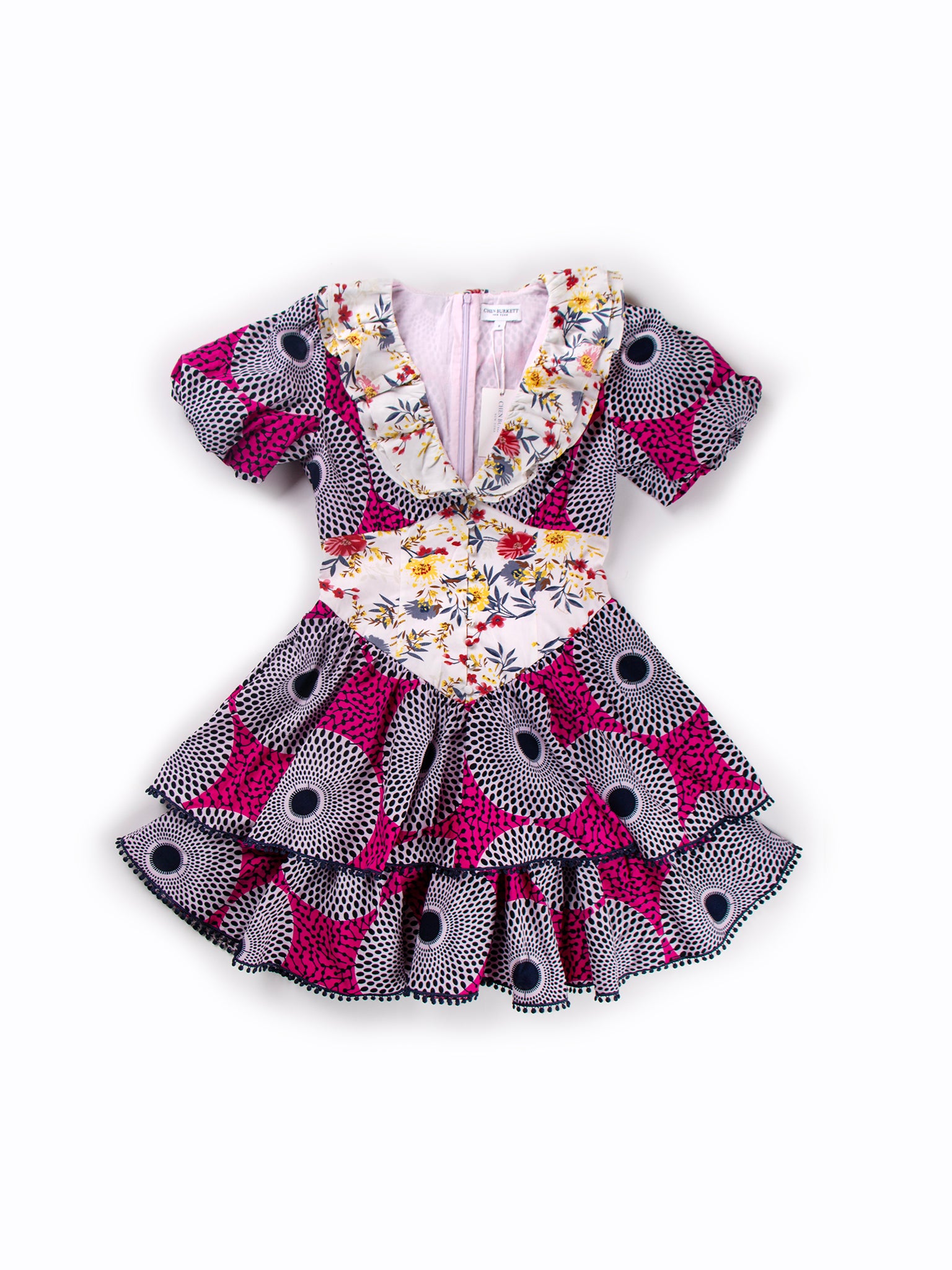 Patchwork Ruffle Dress