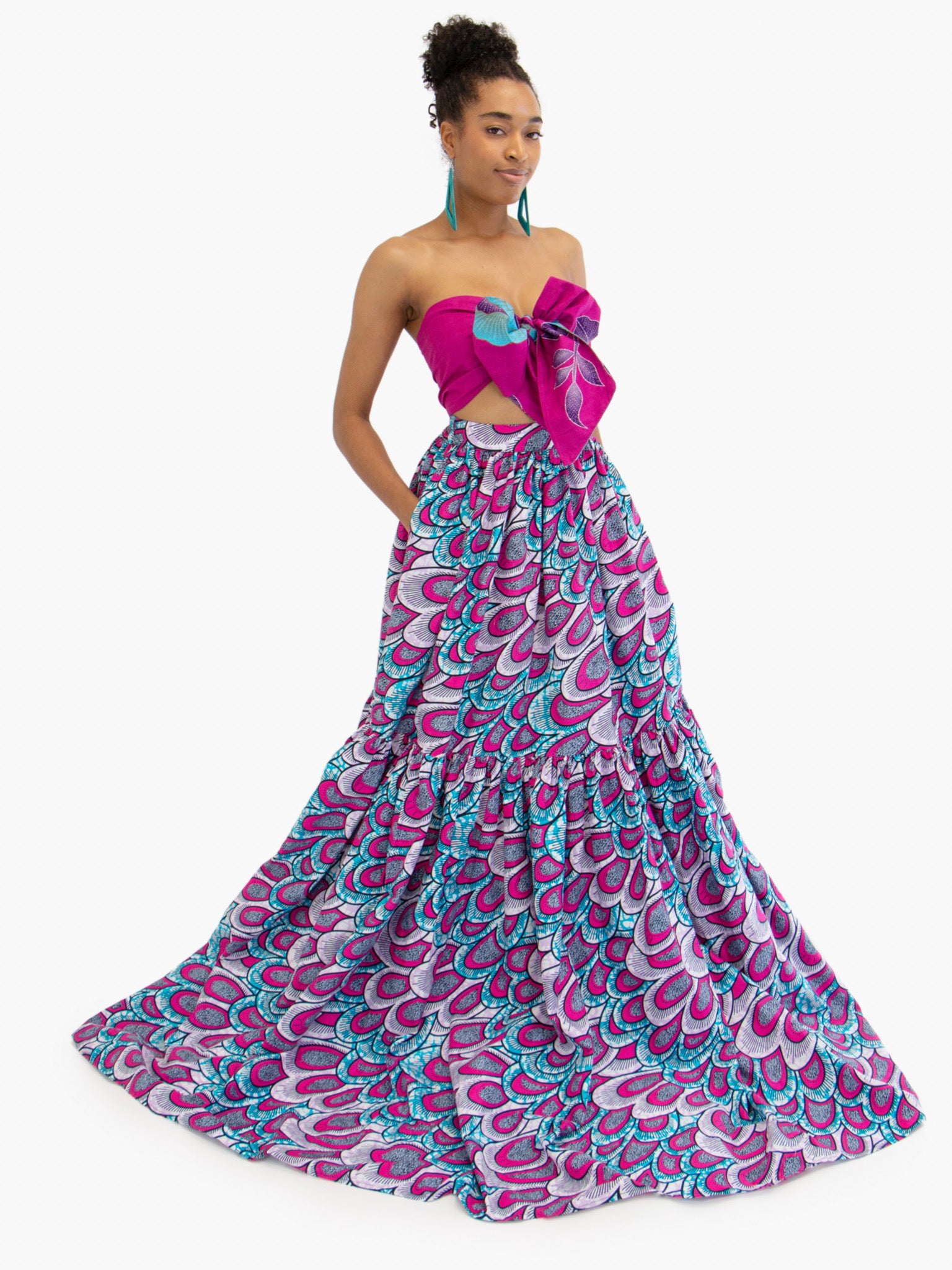 Peacock Garden Tiered Maxi