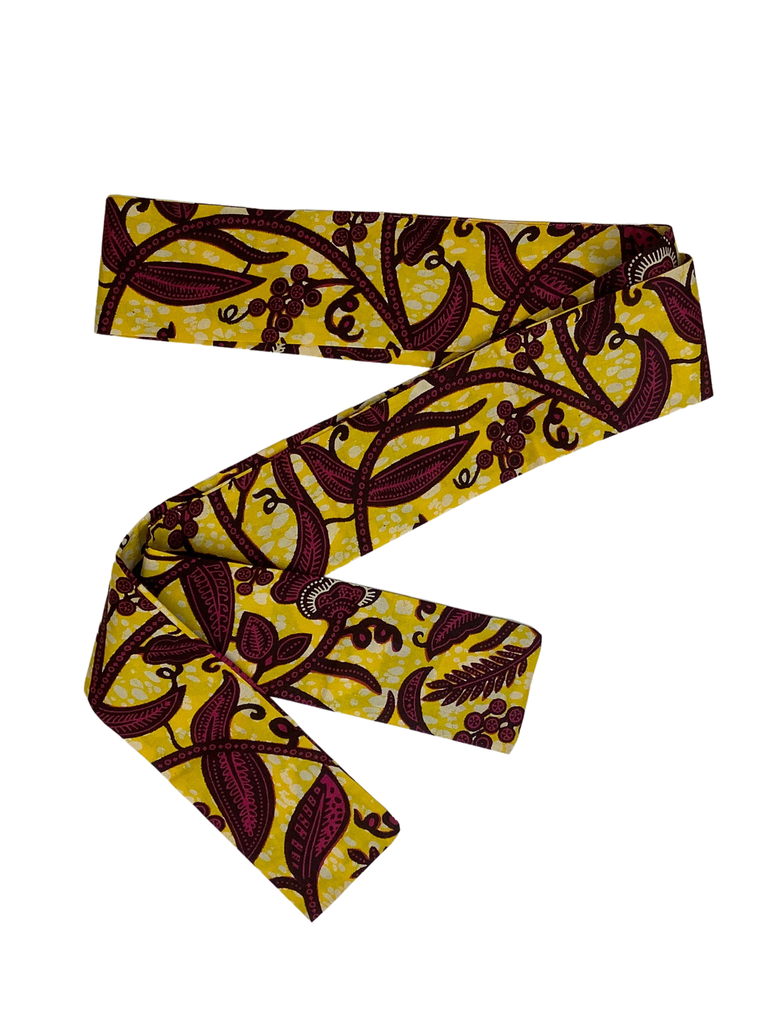 Paisley Sash Belt: Yellow