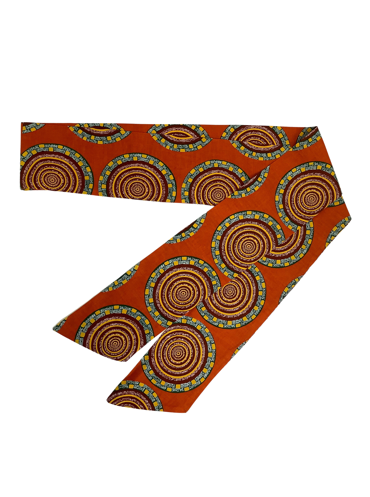 Wide Sash Belt: Orange