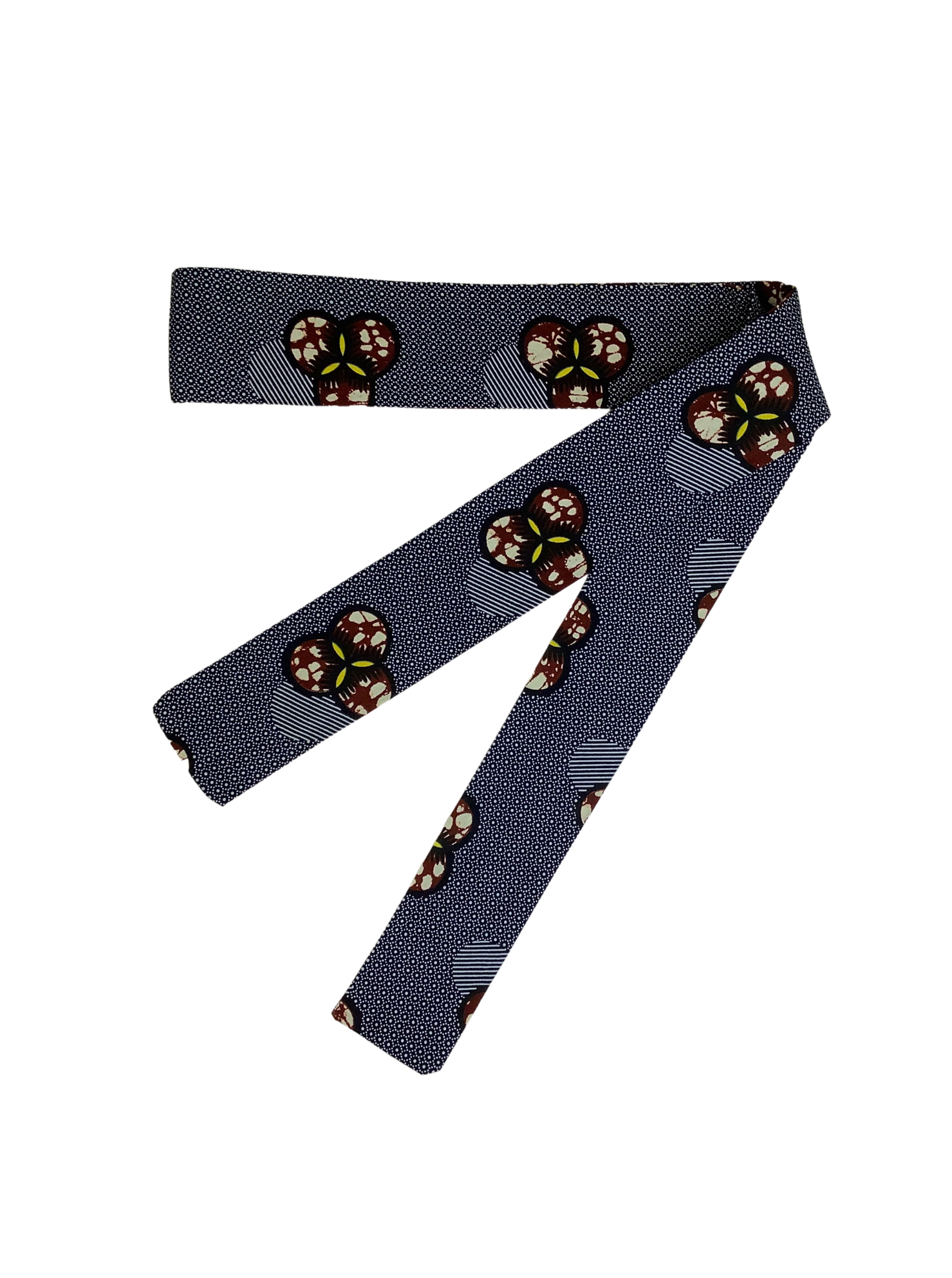 Printed Sash Belt Navy