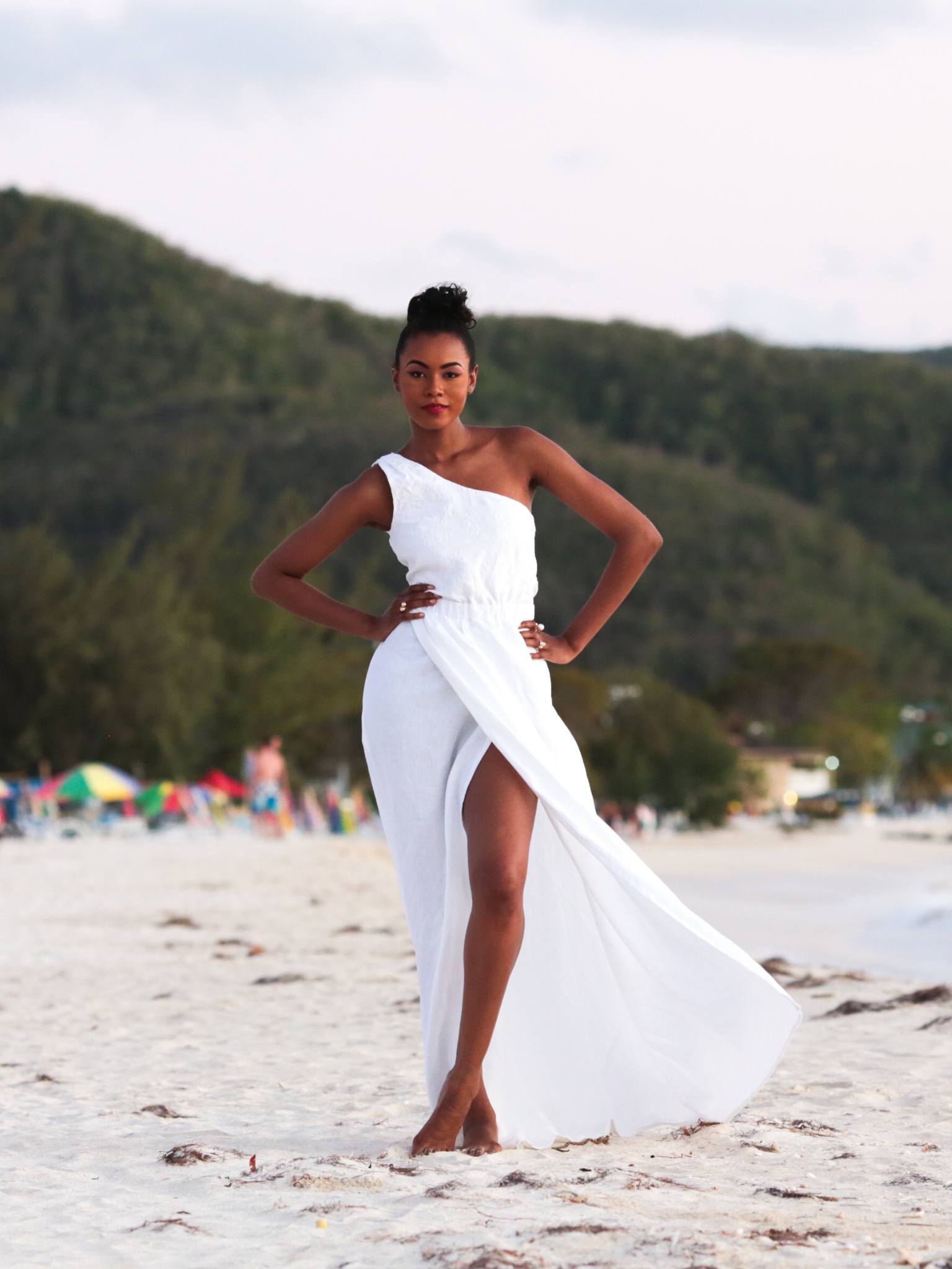 White Cotton One-Shoulder Gown – Chen Burkett New York White Cotton One-Shoulder Gown – Chen Burkett New York