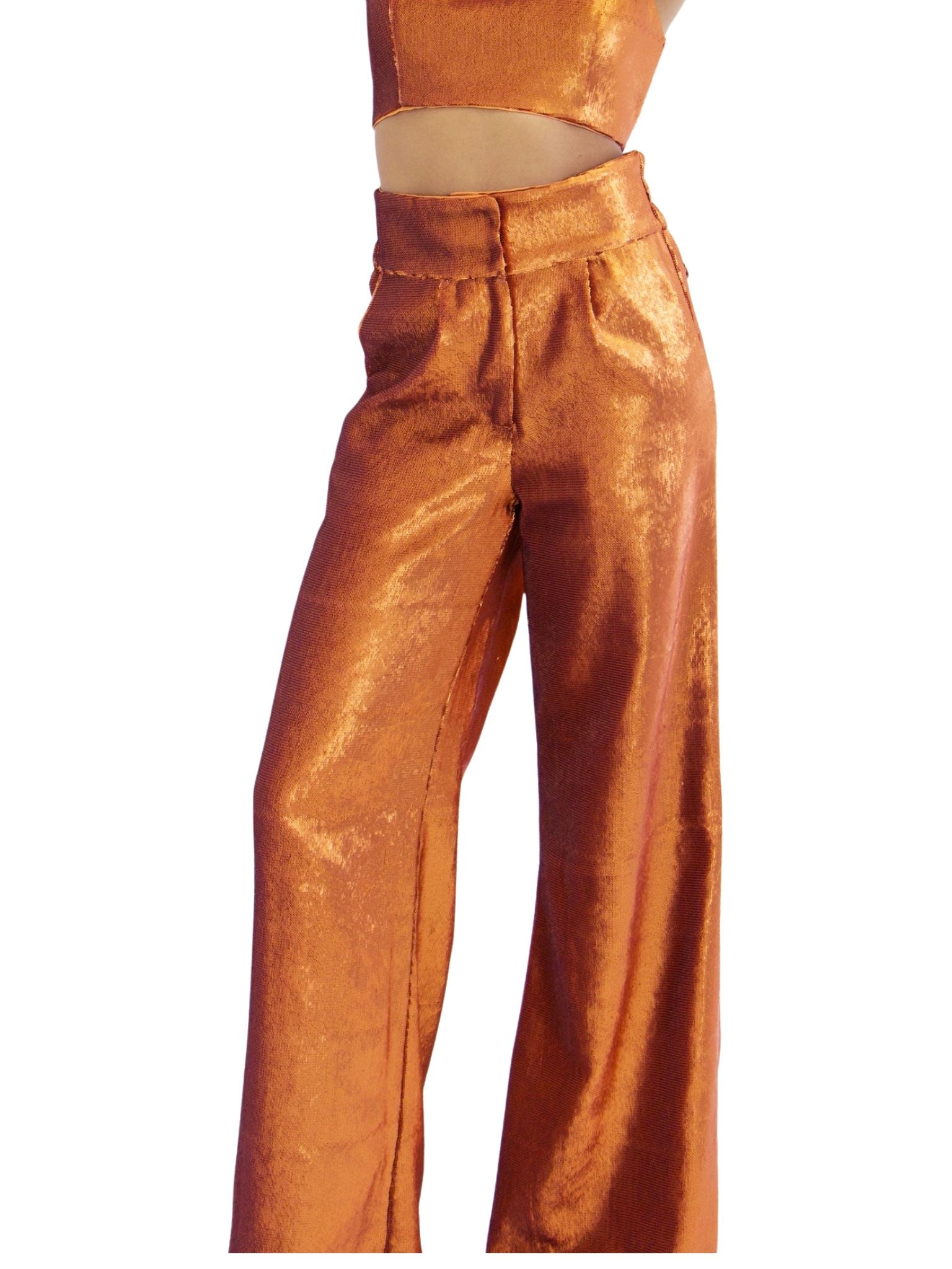 Thompson Sequin Trousers: Orange