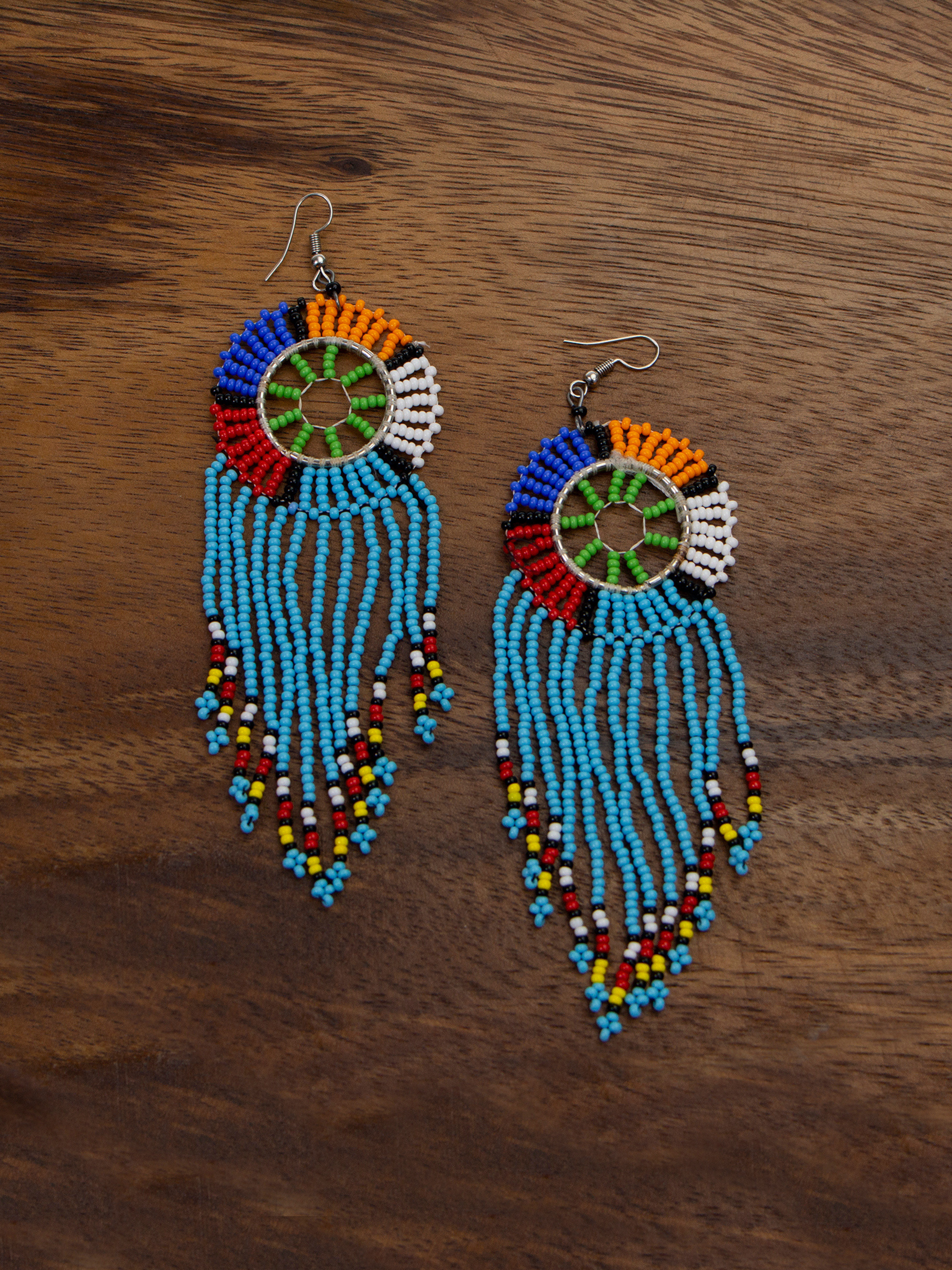 Malachi Blue Beaded Earrings