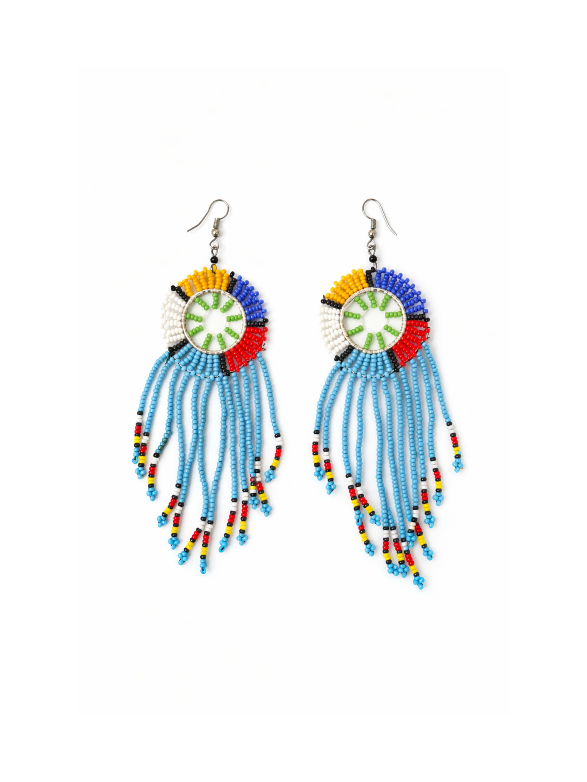 Malachi Blue Beaded Earrings