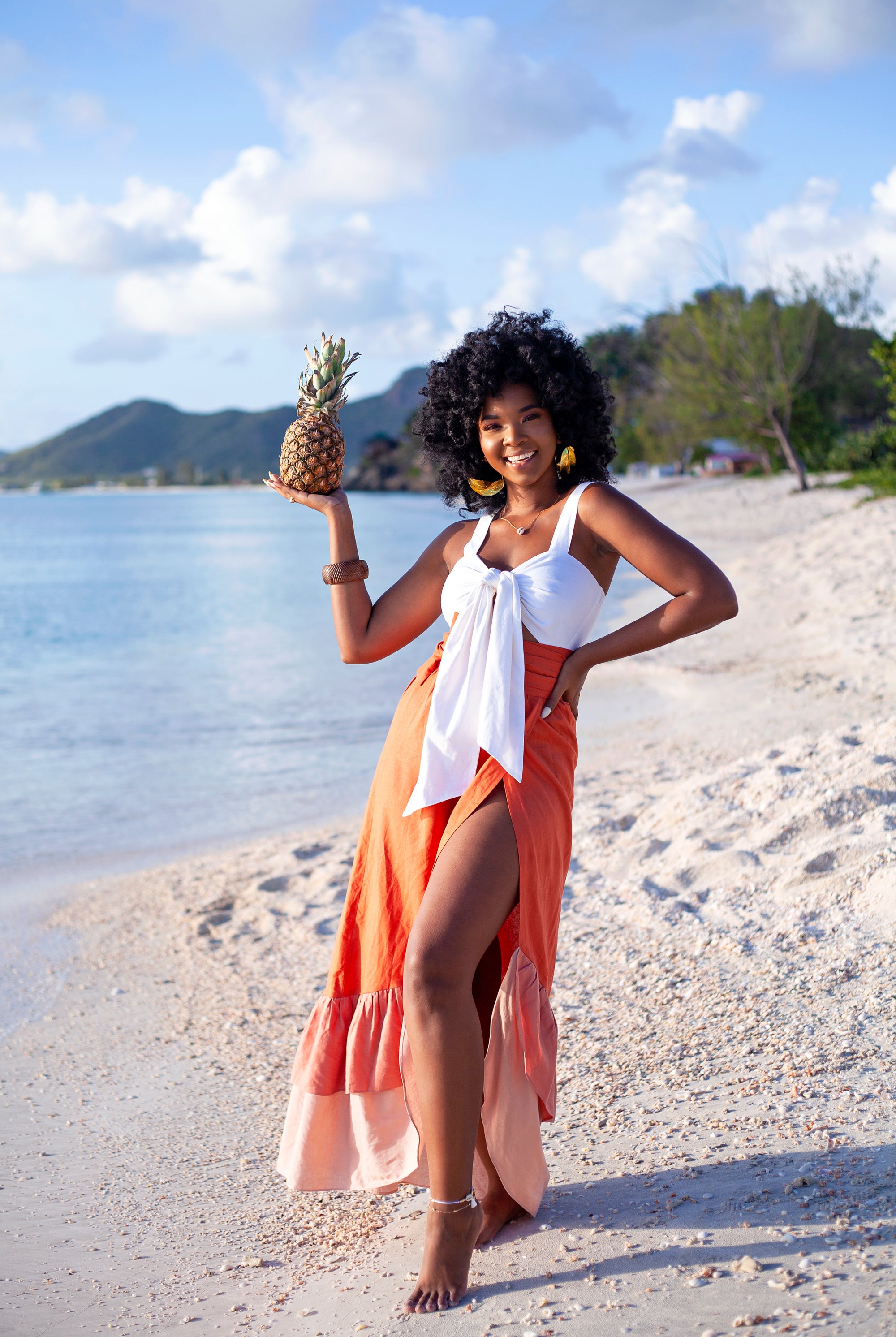 São Paulo Wrap Skirt: Linen
