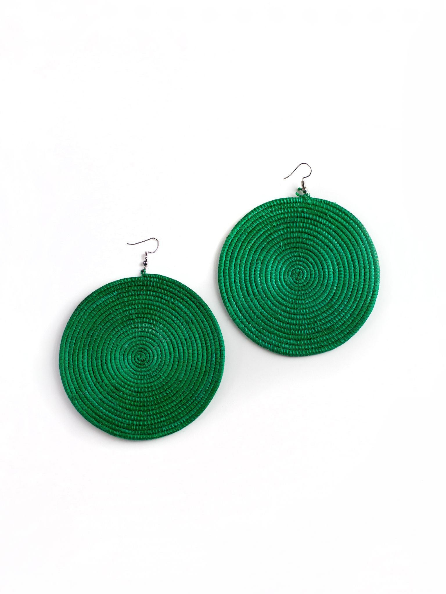 Jade Lagoon Raffia Earrings
