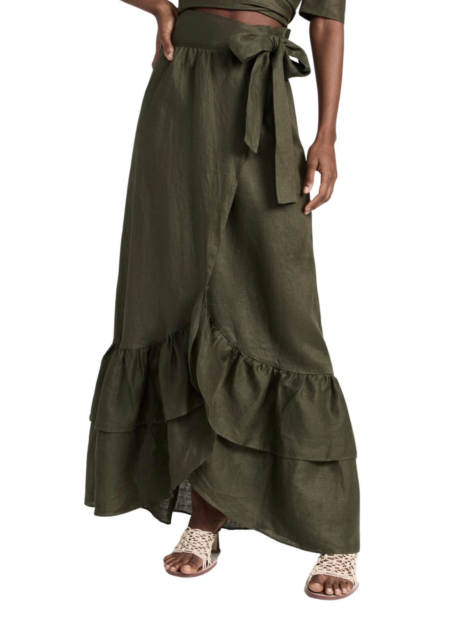 Linen Wrap Skirt