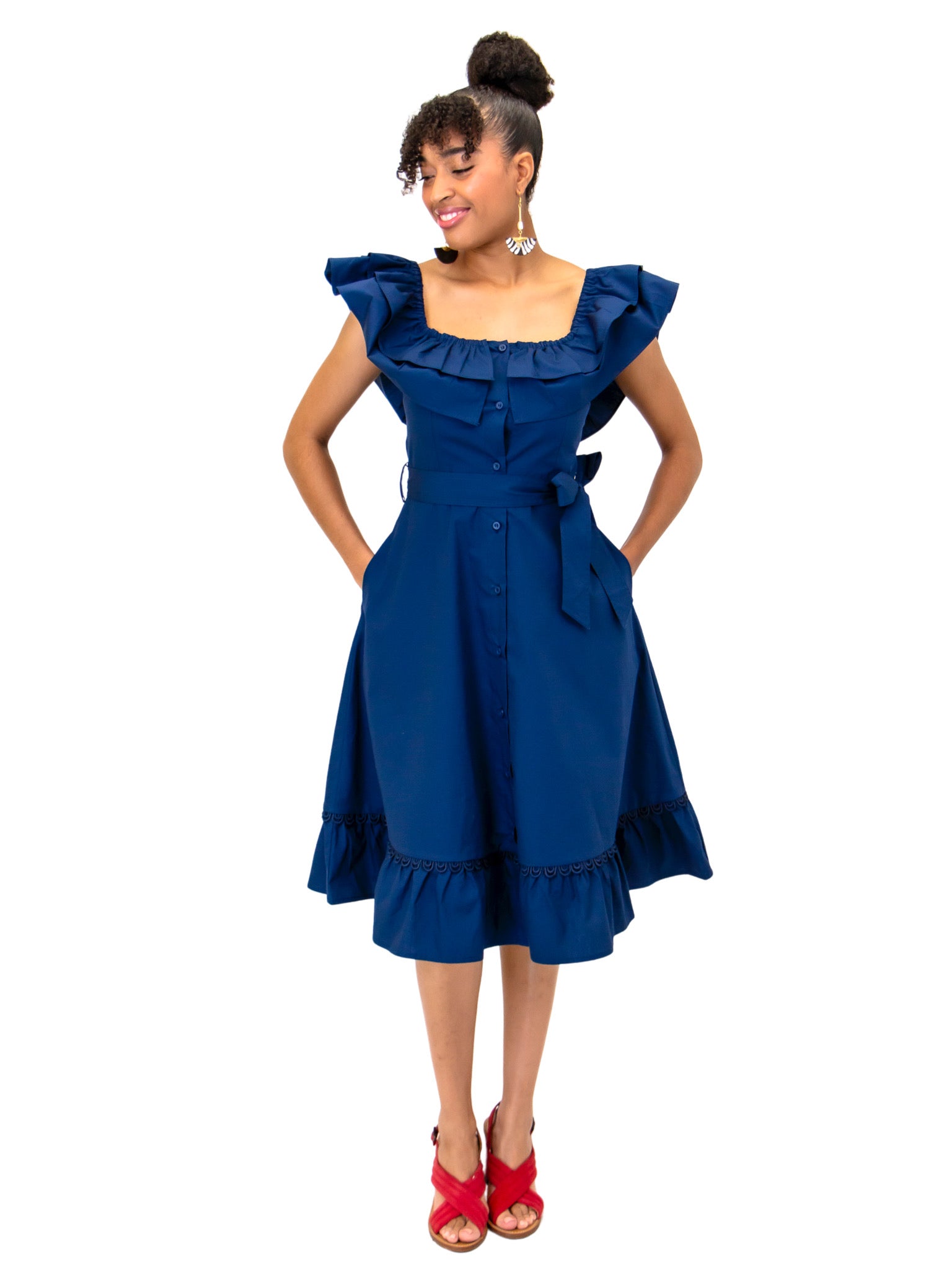 Isabel Navy Dress