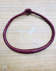 Mali Leather Necklace: Wine