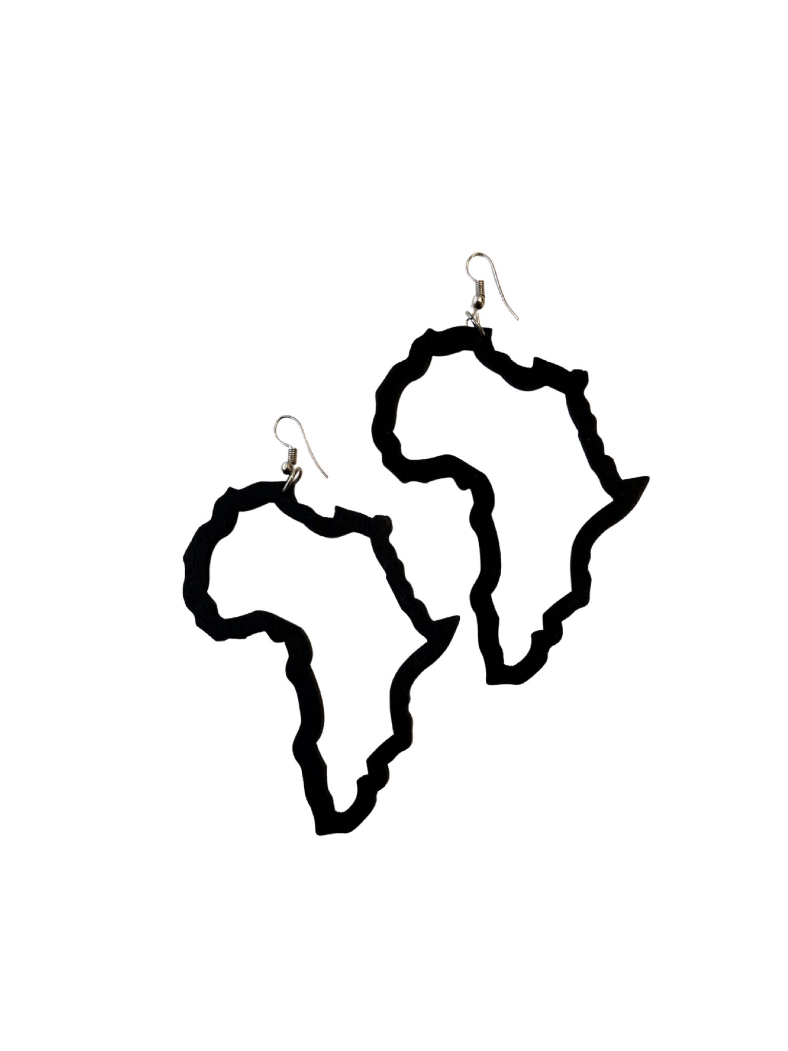 Africa Outline Wooden Earrings