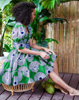 Summer Batik Dress: Green