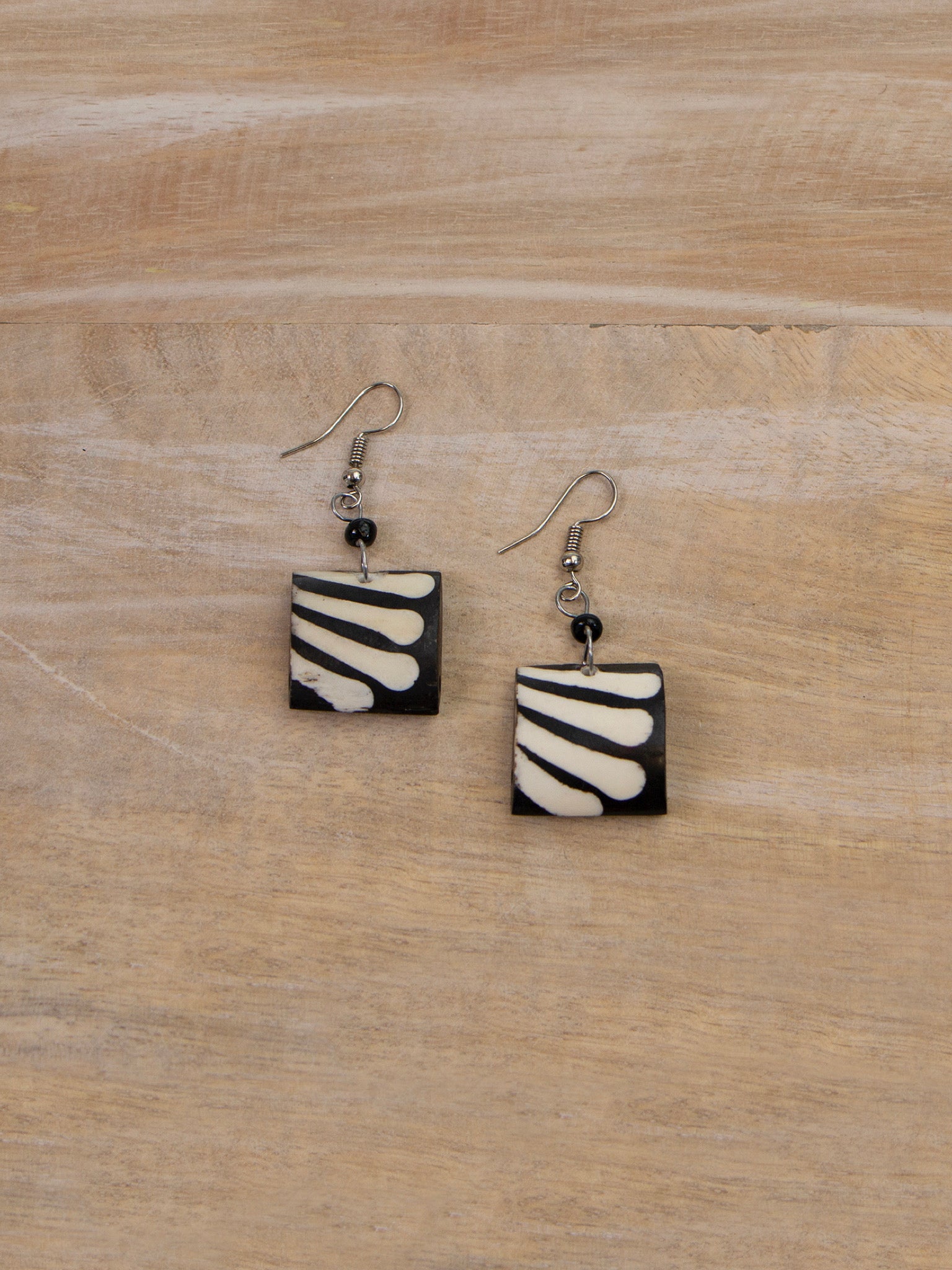 Kauai Square Earrings: Stripes