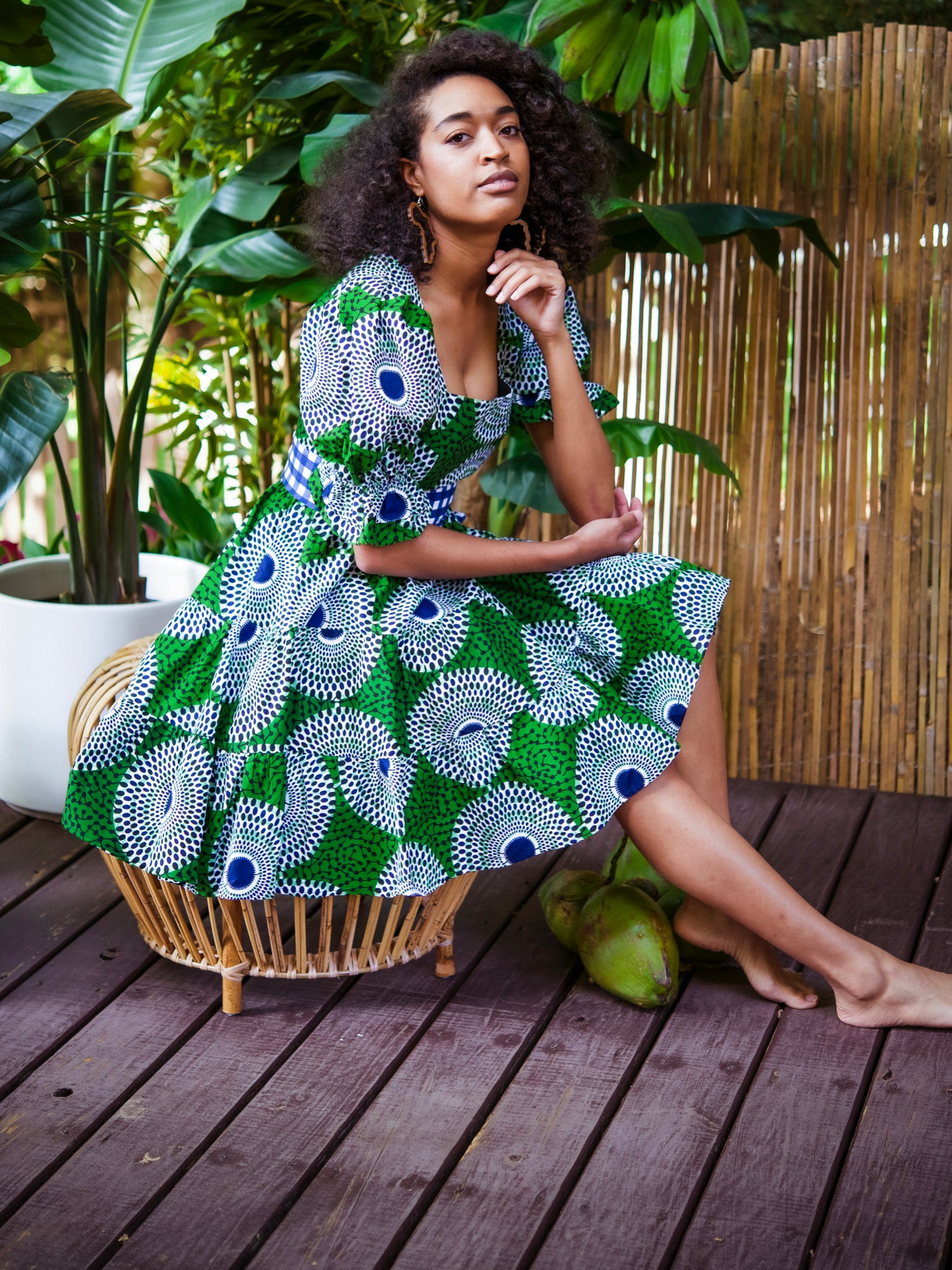 Summer Batik Dress: Green – Chen Burkett New York