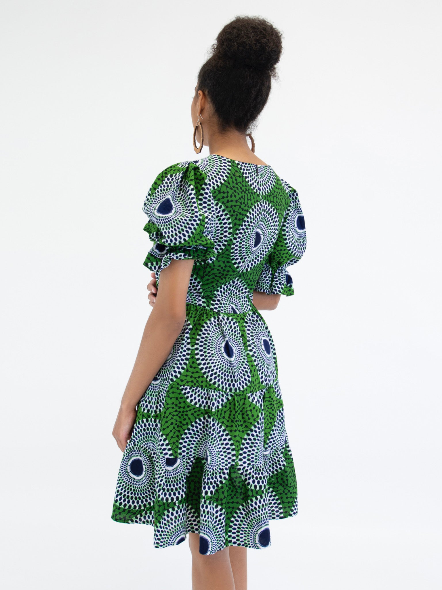 Summer Batik Dress: Green