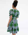 Summer Batik Dress: Green