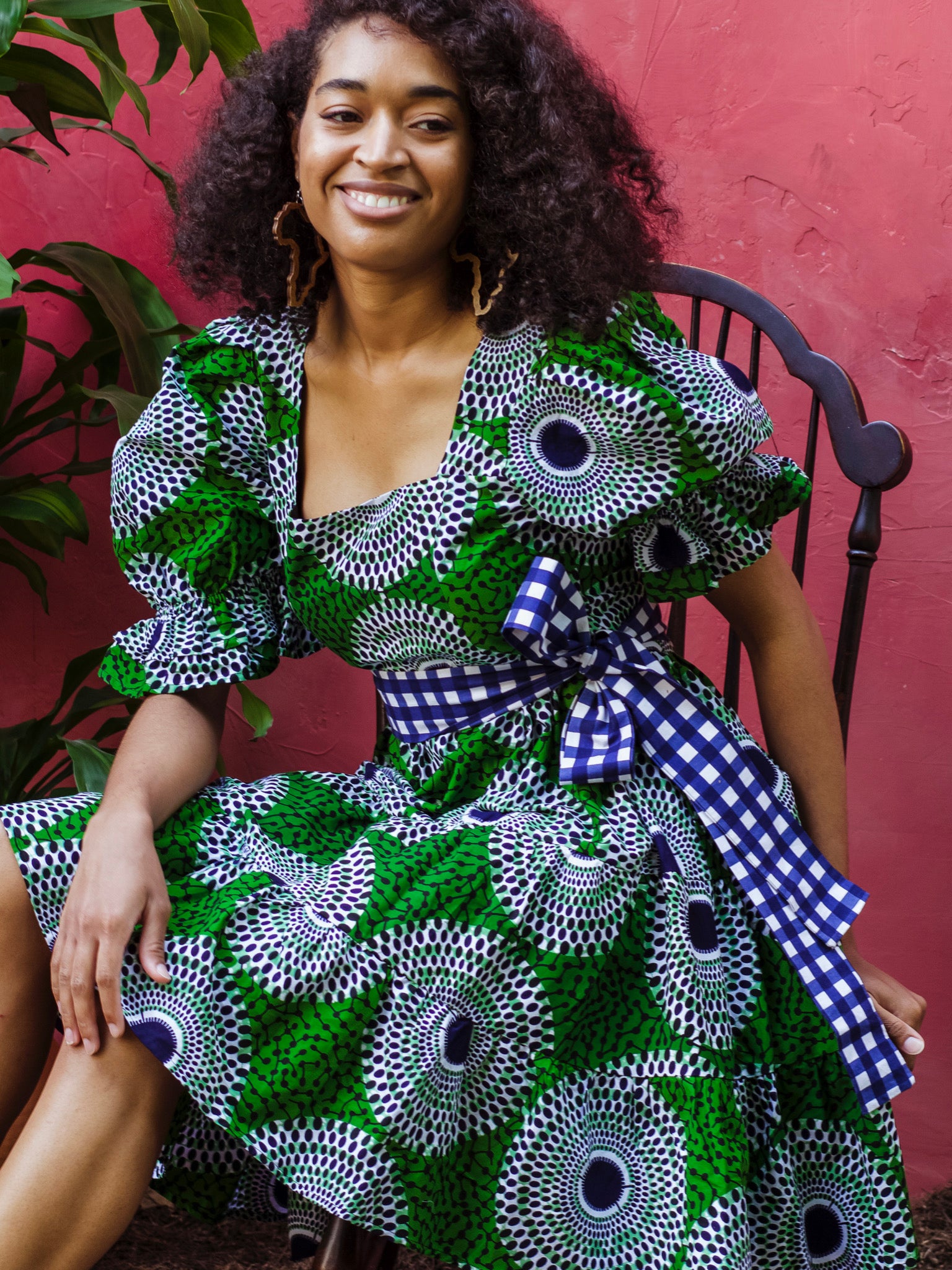 Summer Batik Dress: Green Chen Burkett New York Summer Batik Dress: Green Chen Burkett New York