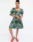 Summer Batik Dress: Green